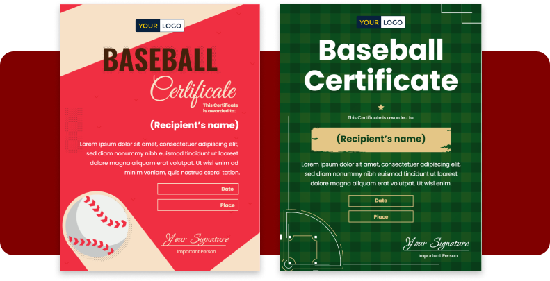 6 FREE Baseball Certificate Templates | Virtualbadge.io